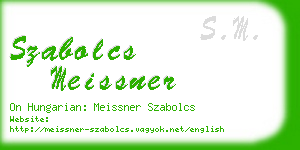 szabolcs meissner business card